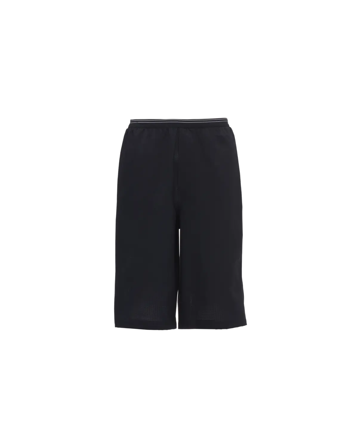 Легкие бермуды из би-стрейчевой ткани Prada, черный
Легкие бермуды из би-стрейчевой ткани Prada, черный