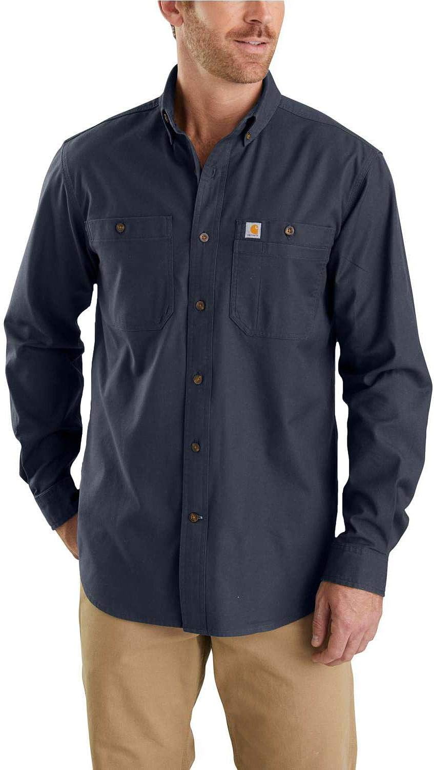 Carhartt мужская рубашка с длинным рукавом, модель Rugged Flex, свободный крой, из средневесового полотна, Navy
Carhartt мужская рубашка с длинным рукавом, модель Rugged Flex, свободный крой, из средневесового полотна, Navy