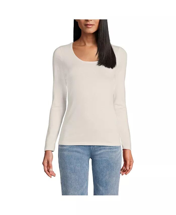 Женская легкая футболка из джерси с длинными рукавами и круглым вырезом Lands' End, бежевый
Женская легкая футболка из джерси с длинными рукавами и круглым вырезом Lands' End, бежевый