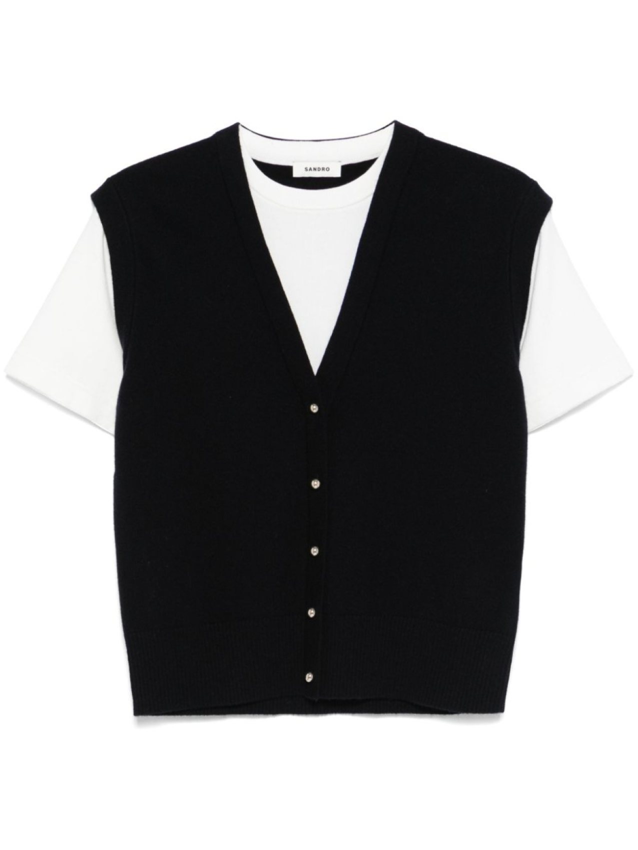 SANDRO свитер в двух тонах, синий 
SANDRO свитер в двух тонах, синий