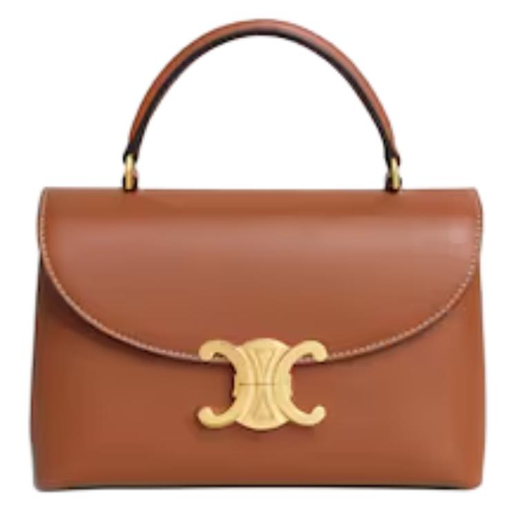 CELINE Женская коричневая кожаная сумка через плечо 
CELINE Женская коричневая кожаная сумка через плечо