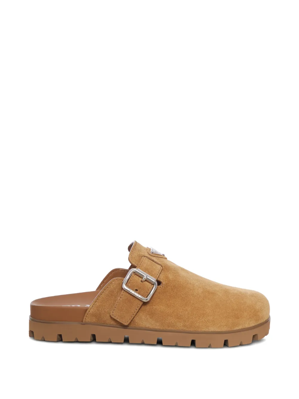 Мюли с логотипом на пластине Prada, коричневый
Мюли с логотипом на пластине Prada, коричневый