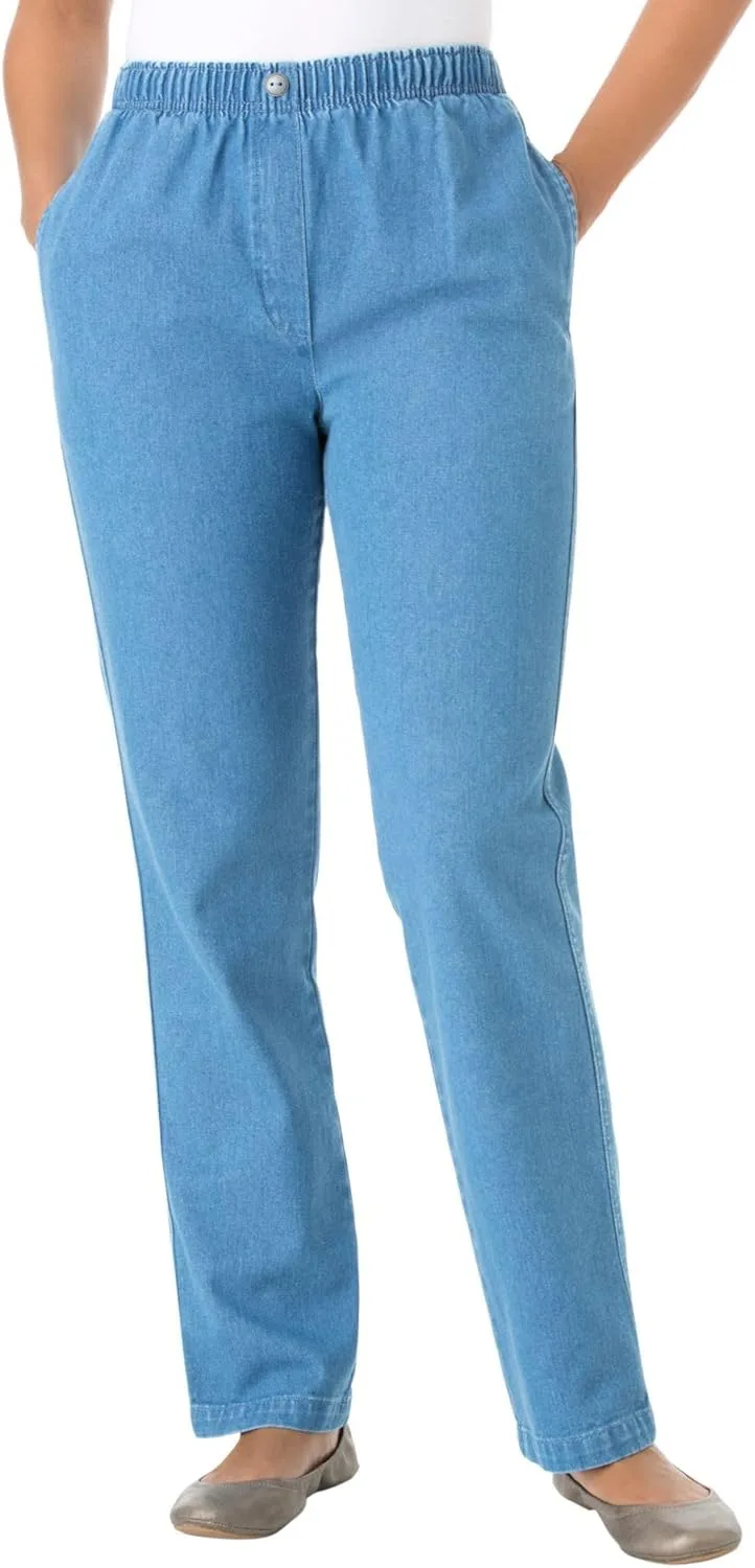 Woman Within Plus Size джинсы прямого кроя с эластичным поясом
Woman Within Plus Size джинсы прямого кроя с эластичным поясом