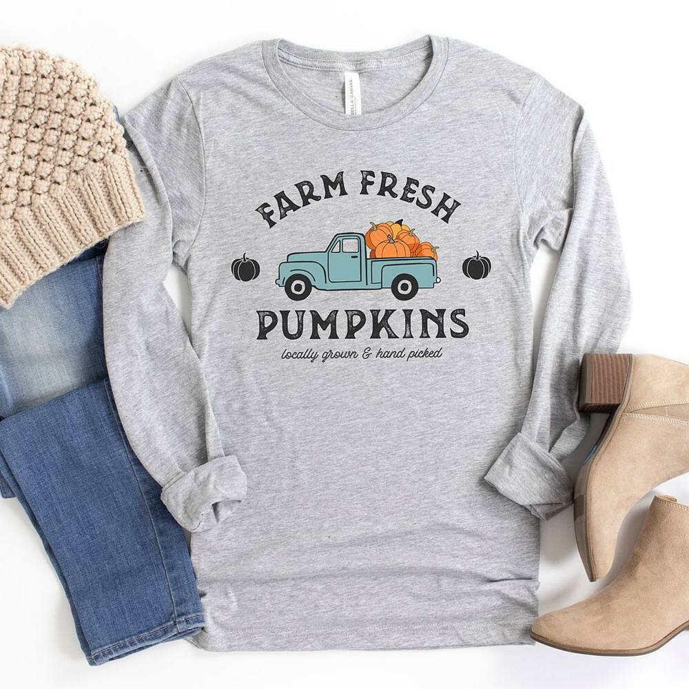 Футболка с длинными рукавами и рисунком Farm Fresh Pumpkins Truck Simply Sage Market, цвет Heather Grey
Футболка с длинными рукавами и рисунком Farm Fresh Pumpkins Truck Simply Sage Market, цвет Heather Grey