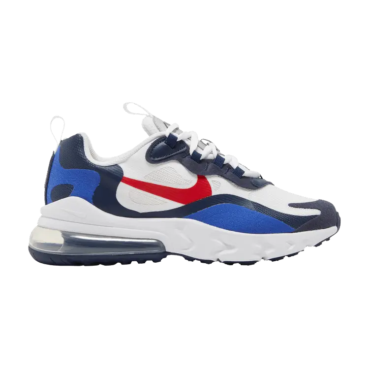 Кроссовки Nike Air Max 270 React GS 'White Midnight Navy Red', белый
Кроссовки Nike Air Max 270 React GS 'White Midnight Navy Red', белый