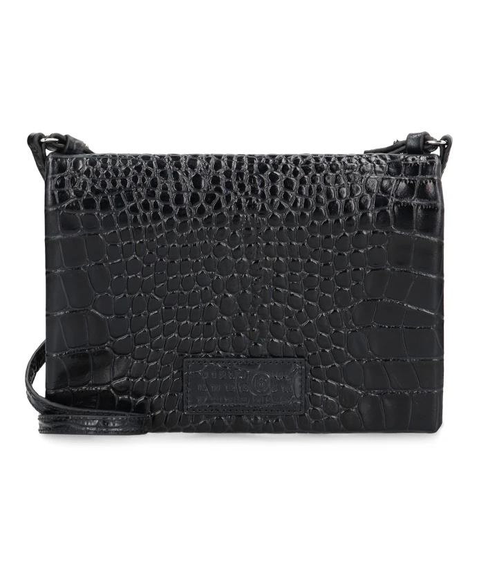 Сумка через плечо с тиснением под крокодила Mm6 Maison Margiela, черный
Сумка через плечо с тиснением под крокодила Mm6 Maison Margiela, черный