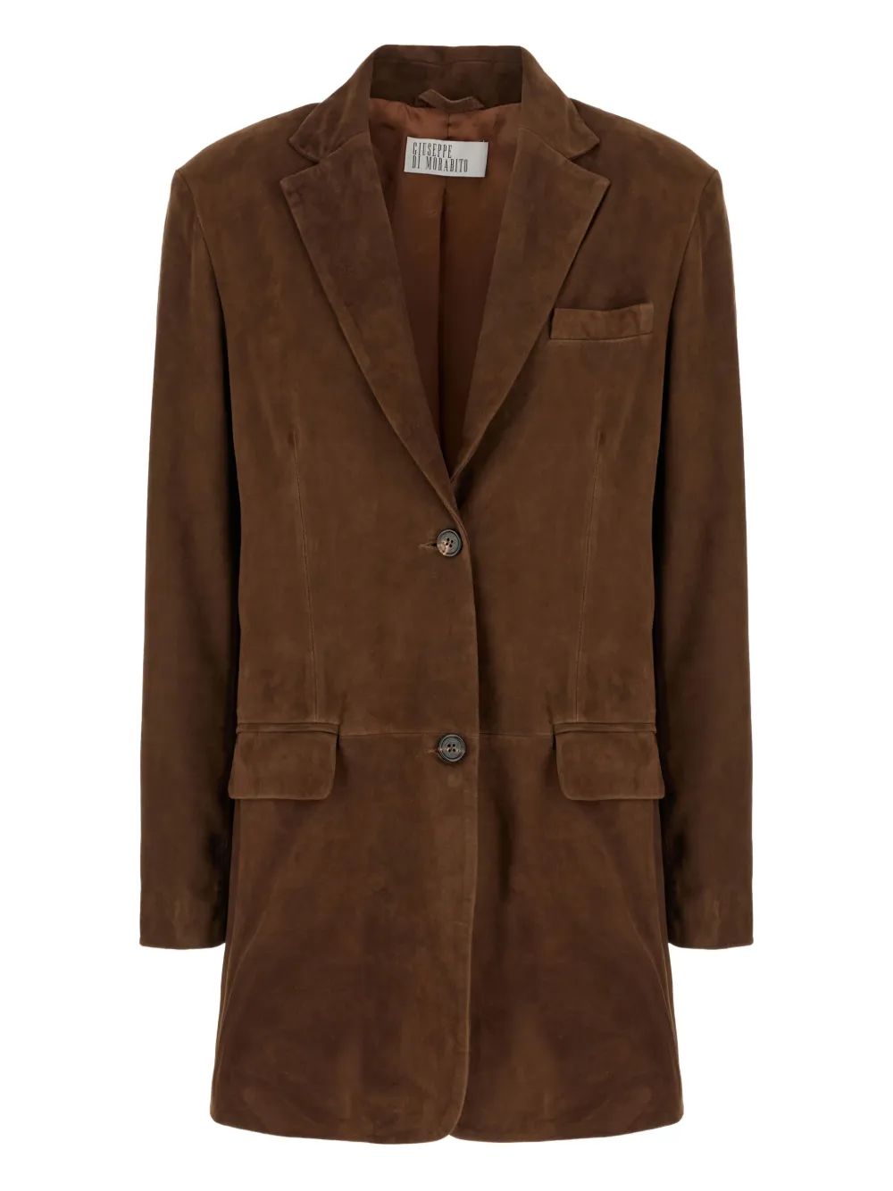 Замшевый блейзер на пуговицах Giuseppe Di Morabito, коричневый
Замшевый блейзер на пуговицах Giuseppe Di Morabito, коричневый