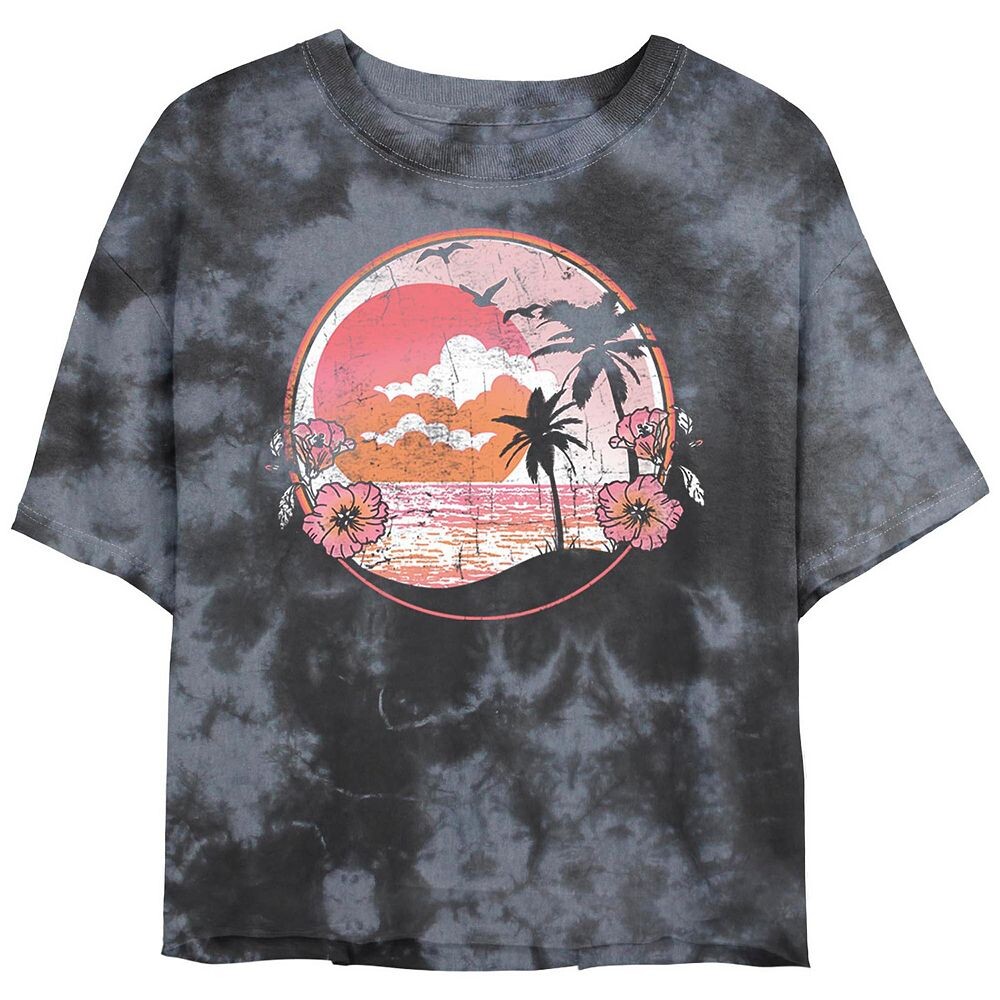 Розовая укороченная футболка с рисунком для подростков на пляже и закате, цвет Black Charcoal
Розовая укороченная футболка с рисунком для подростков на пляже и закате, цвет Black Charcoal