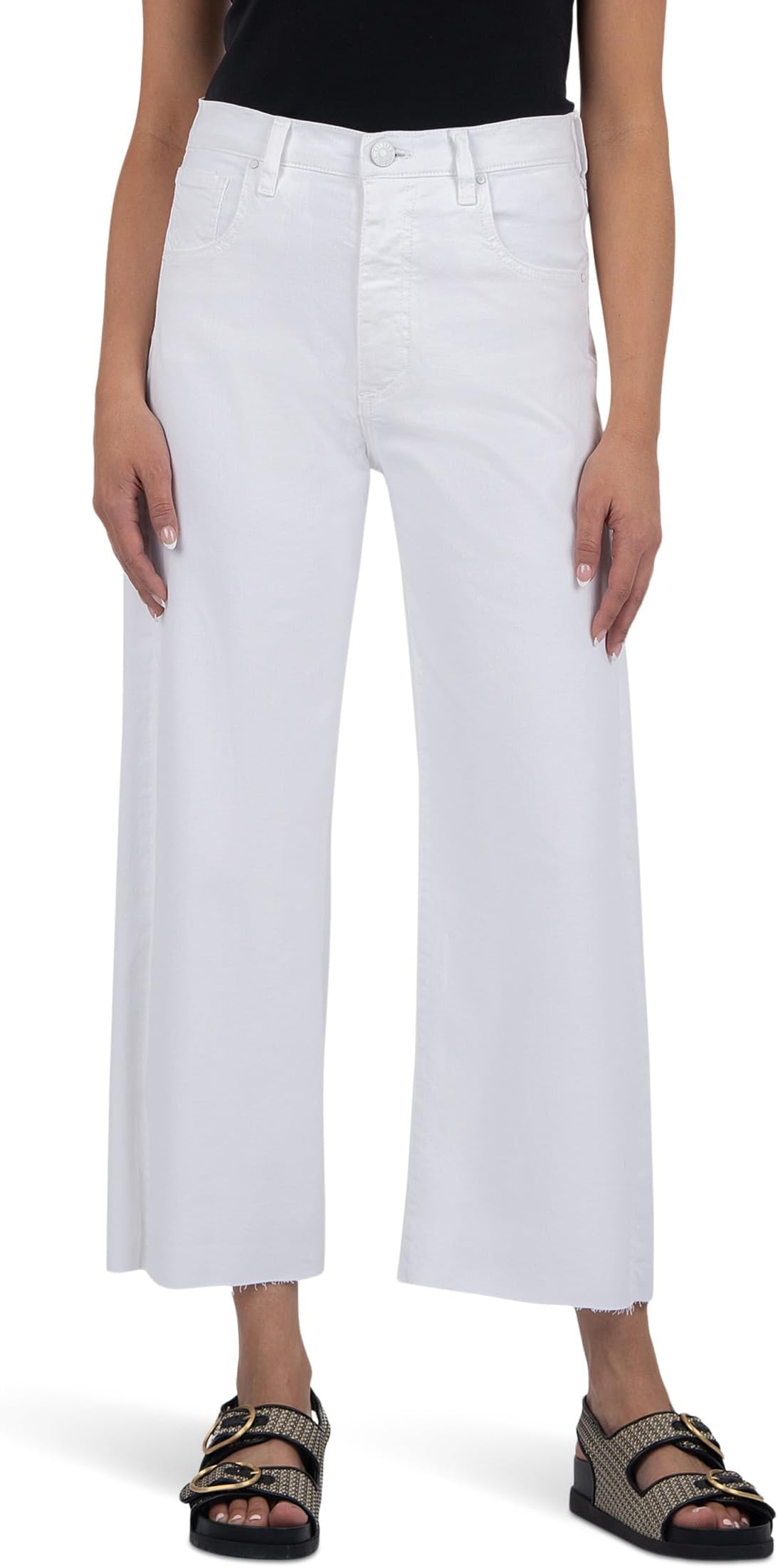 Джинсы KUT from the Kloth Gwen High-Rise Wide Leg Raw Hem 5 Pockets Zipper Fly, Optic White
Джинсы KUT from the Kloth Gwen High-Rise Wide Leg Raw Hem 5 Pockets Zipper Fly, Optic White