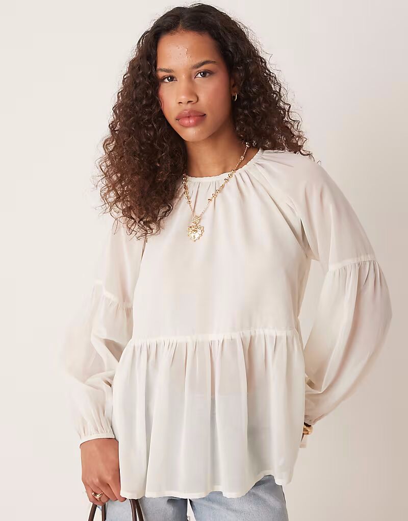 Топ-халат с длинными рукавами ASOS DESIGN кремового цвета
Топ-халат с длинными рукавами ASOS DESIGN кремового цвета