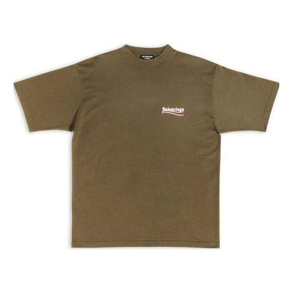 Футболка political campaign t-shirt large fit 'khaki' Balenciaga, хаки 
Футболка political campaign t-shirt large fit 'khaki' Balenciaga, хаки