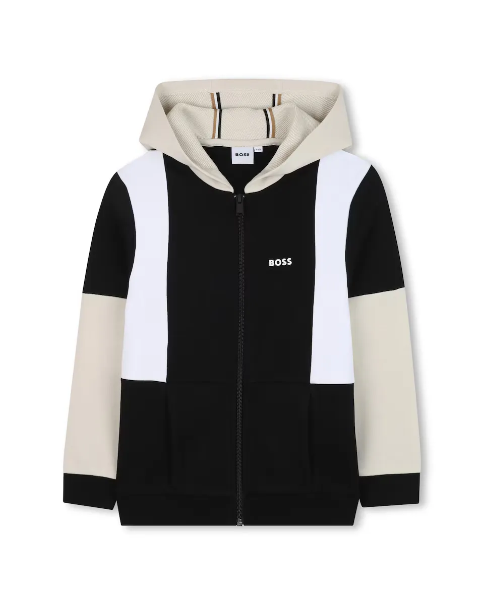 Толстовка в стиле колор-блок для мальчиков с застежкой-молнией BOSS Kidswear, чёрный
Толстовка в стиле колор-блок для мальчиков с застежкой-молнией BOSS Kidswear, чёрный
