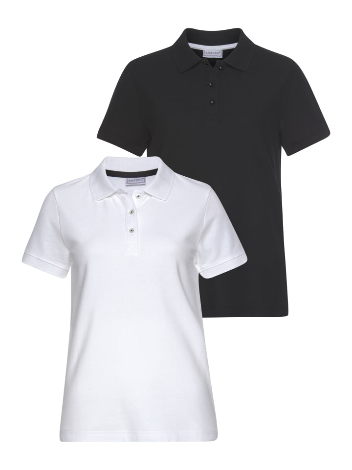 Рубашка-поло черно-белого цвета Eastwind
Рубашка-поло черно-белого цвета Eastwind