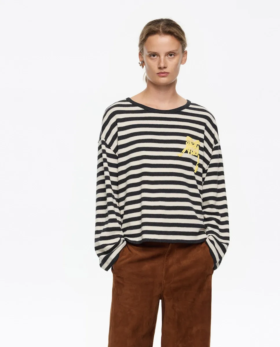 Женская футболка с длинным рукавом в полоску Bimba y Lola, черный
Женская футболка с длинным рукавом в полоску Bimba y Lola, черный