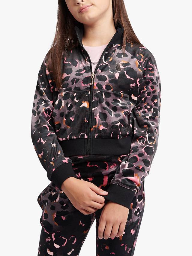 Детская куртка на молнии из велюра с леопардовым принтом Juicy Couture, Black/Multi
Детская куртка на молнии из велюра с леопардовым принтом Juicy Couture, Black/Multi