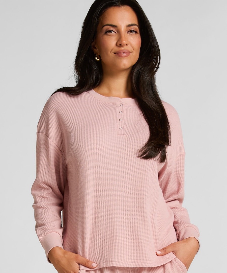 Пижамная рубашка Hunkemöller Waffle Henley, Rose
Пижамная рубашка Hunkemöller Waffle Henley, Rose