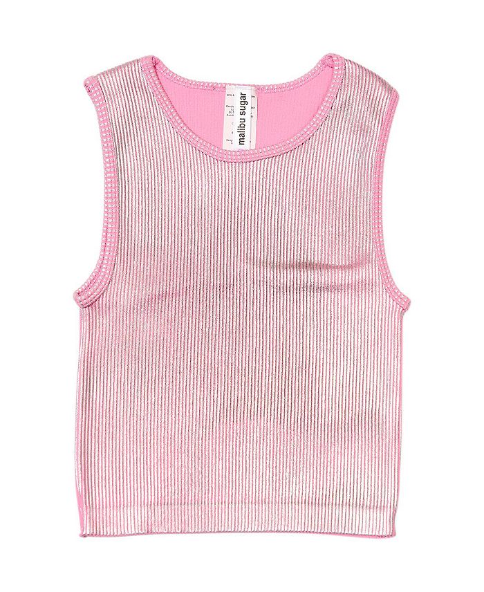 Детский топ без рукавов с металлизированной отделкой и рубчиками для девочек - подростковый размер Malibu Sugar, розовый
Детский топ без рукавов с металлизированной отделкой и рубчиками для девочек - подростковый размер Malibu Sugar, розовый