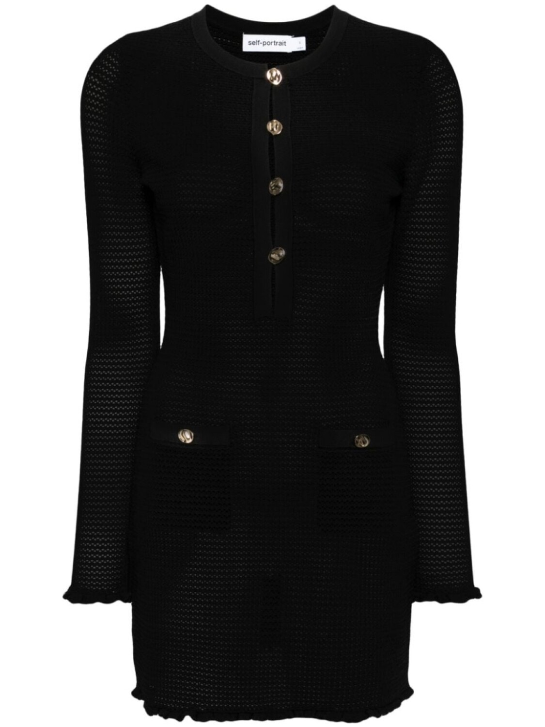 Трикотажное платье мини Self-Portrait, черный
Трикотажное платье мини Self-Portrait, черный