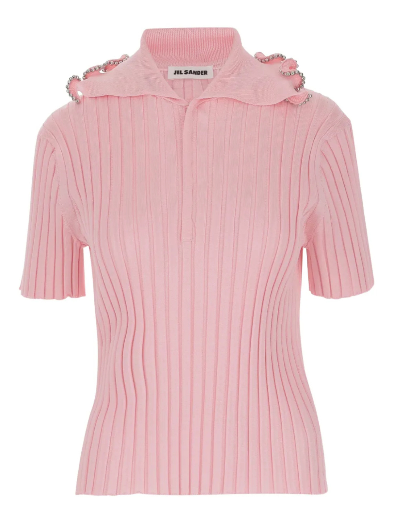 Рубчатая футболка-поло Jil Sander, розовый
Рубчатая футболка-поло Jil Sander, розовый