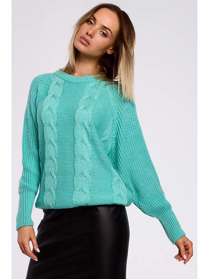 Пуловер made of emotion, бирюзовый
Пуловер made of emotion, бирюзовый