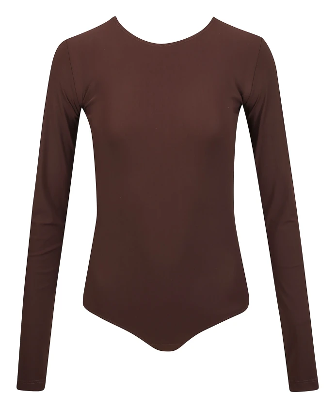 Топ с круглым вырезом и длинными рукавами Mm6 Maison Margiela, коричневый
Топ с круглым вырезом и длинными рукавами Mm6 Maison Margiela, коричневый