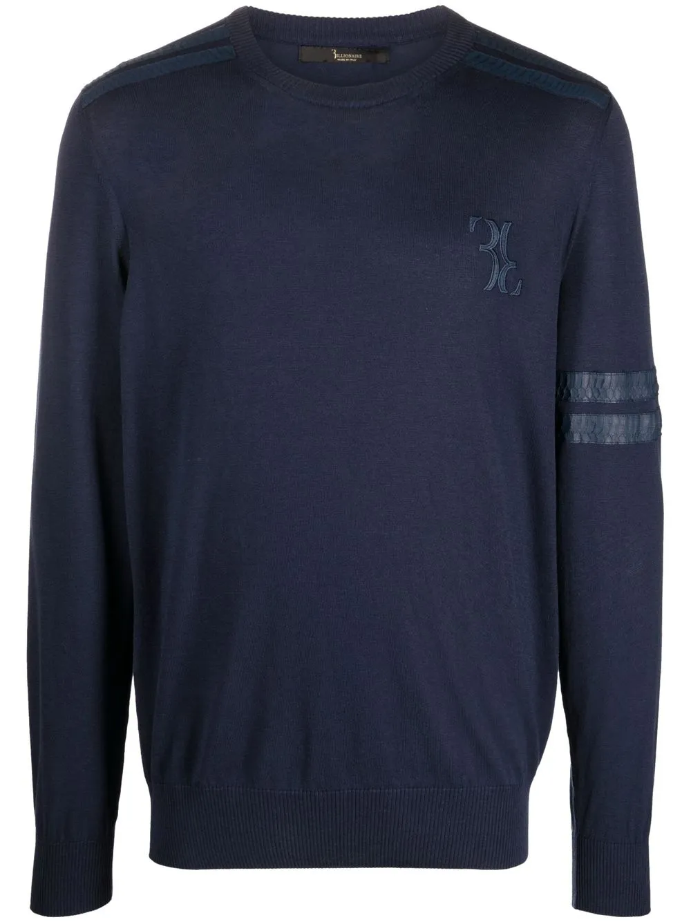 Джемпер тонкой вязки со вставками Billionaire, синий
Джемпер тонкой вязки со вставками Billionaire, синий