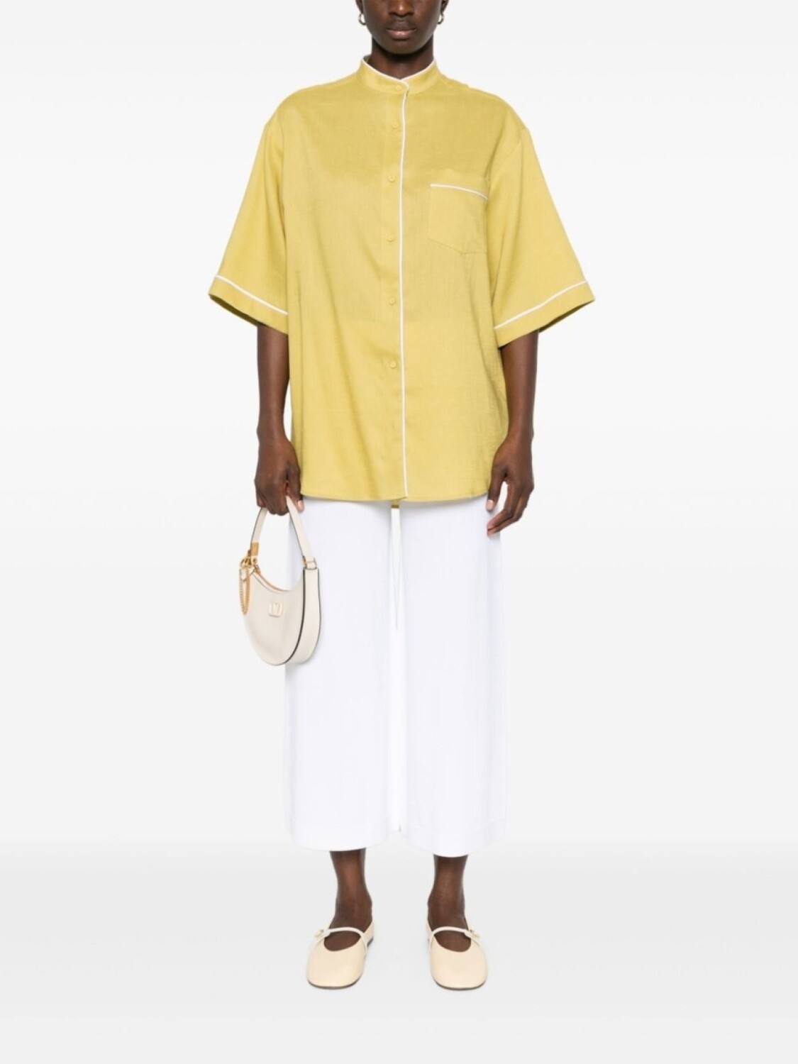 Льняная рубашка Fabiana Filippi с контрастной отделкой, зеленый
Льняная рубашка Fabiana Filippi с контрастной отделкой, зеленый