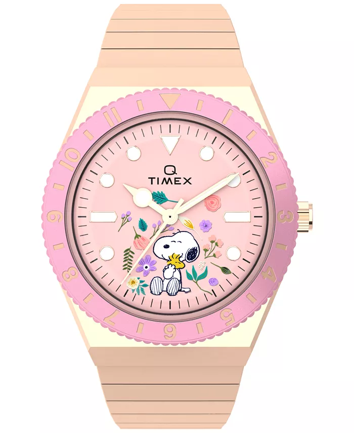 Женские кварцевые часы с аналоговым циферблатом Quartz в корпусе из нержавеющей стали с розовым золотым покрытием, 36 мм Timex
Женские кварцевые часы с аналоговым циферблатом Quartz в корпусе из нержавеющей стали с розовым золотым покрытием, 36 мм Timex