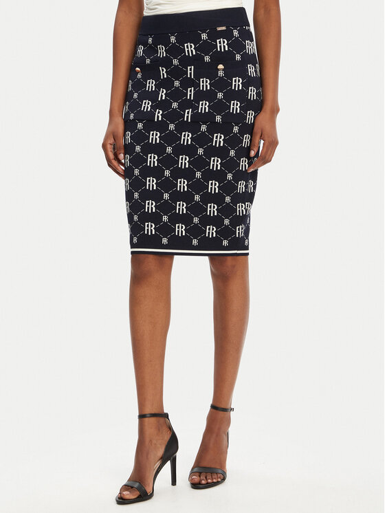 Облегающая юбка-карандаш FR25WG4009K414F8 Fracomina, синий 
Облегающая юбка-карандаш FR25WG4009K414F8 Fracomina, синий