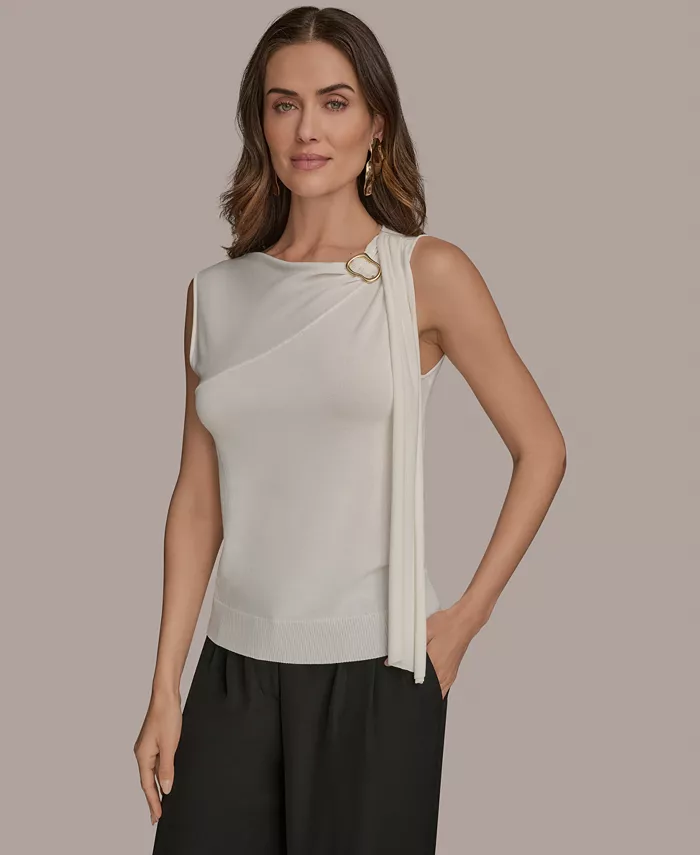 Женский топ без рукавов с драпировкой спереди Donna Karan New York, коричневый/бежевый
Женский топ без рукавов с драпировкой спереди Donna Karan New York, коричневый/бежевый