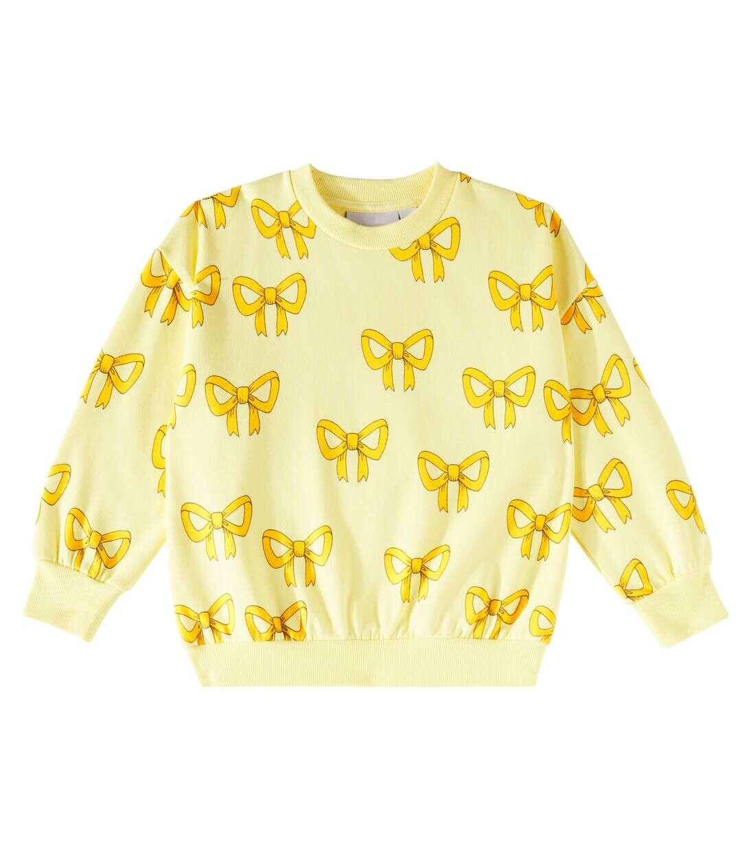 Свитшот из хлопкового джерси с бантом Mini Rodini, желтый
Свитшот из хлопкового джерси с бантом Mini Rodini, желтый