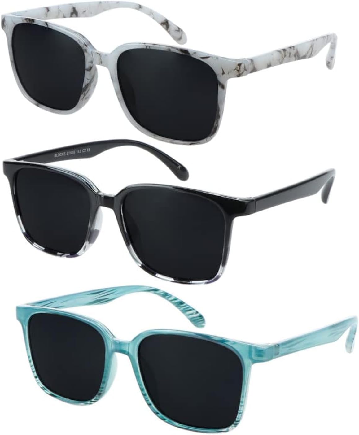 Винтажные квадратные солнцезащитные очки для чтения для мужчин и женщин, защитные очки, комплект из 3 штук (мраморные + черные, белые + голубые, увеличение 1,00) LAMBBAA, Blocks_marble+black White+slateblue
Винтажные квадратные солнцезащитные очки для чтения для мужчин и женщин, защитные очки, комплект из 3 штук (мраморные + черные, белые + голубые, увеличение 1,00) LAMBBAA, Blocks_marble+black White+slateblue