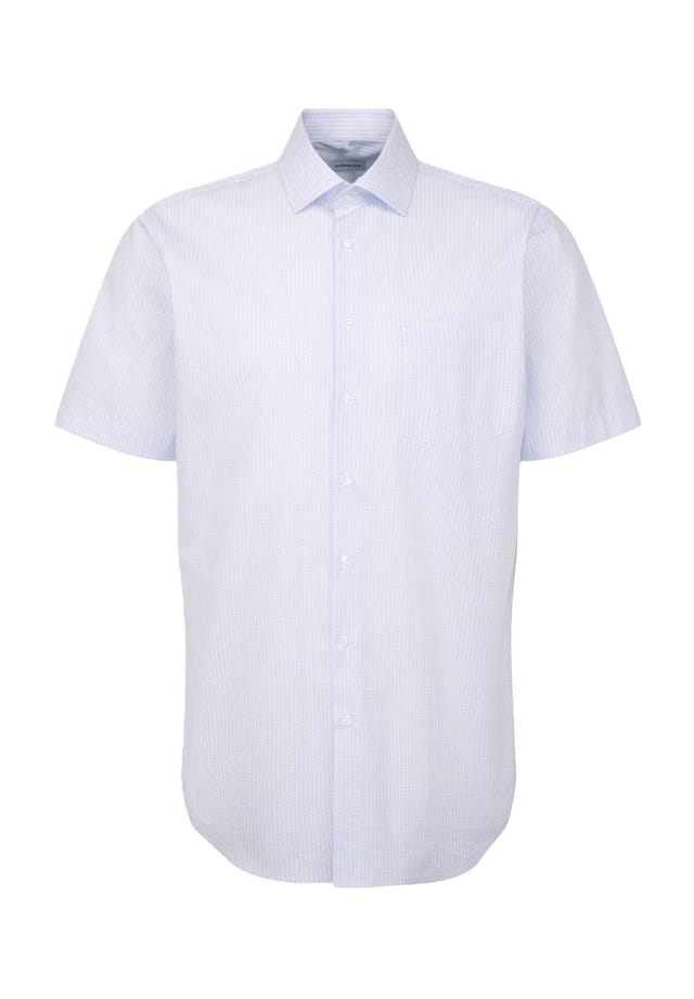 Рубашка делового покроя с коротким рукавом и воротником-стойкой Seidensticker, голубой
Рубашка делового покроя с коротким рукавом и воротником-стойкой Seidensticker, голубой