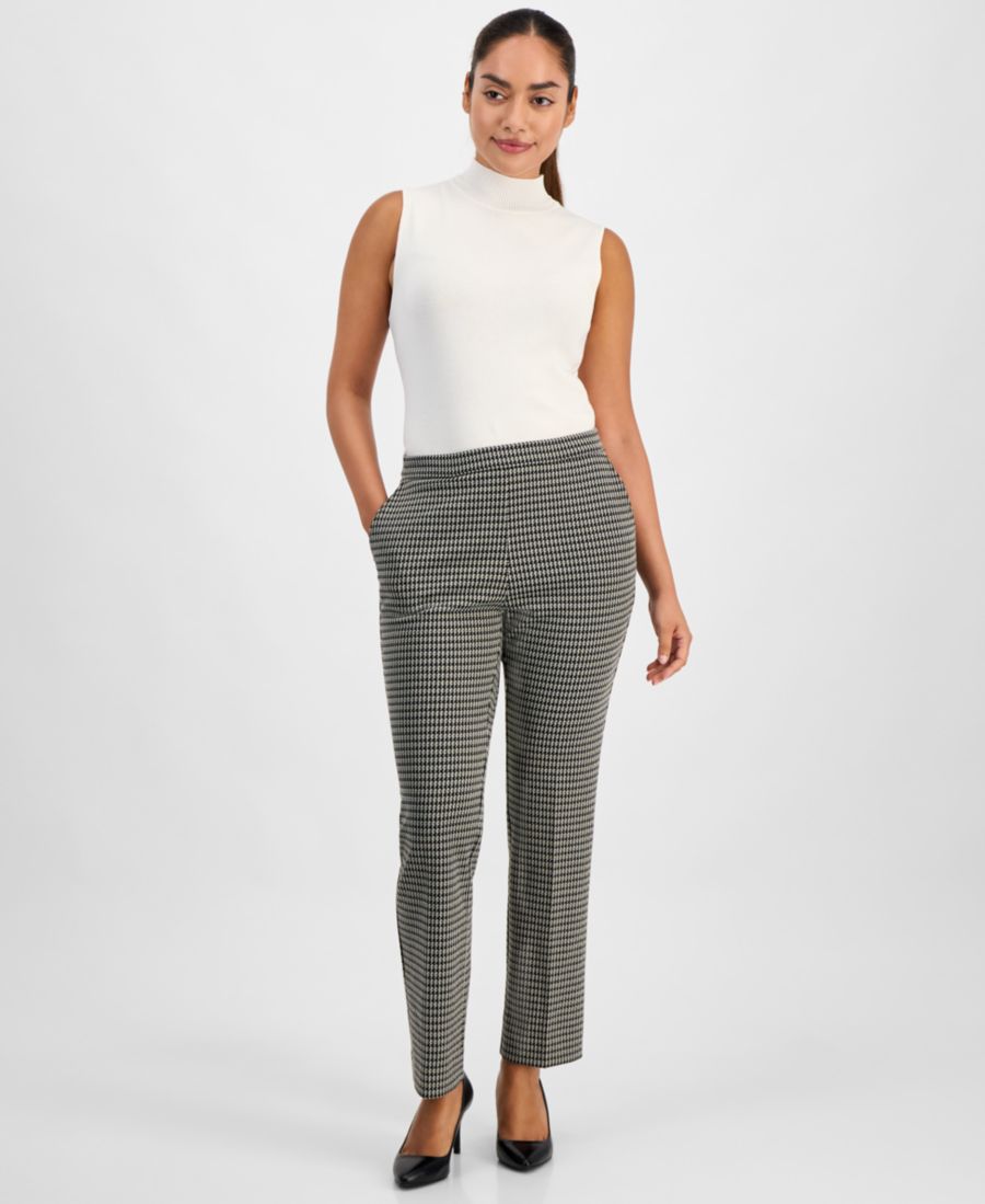 Женские прямые брюки из жаккарда гусиная лапка AK Anne Klein, Small Blue Houndstooth
Женские прямые брюки из жаккарда гусиная лапка AK Anne Klein, Small Blue Houndstooth