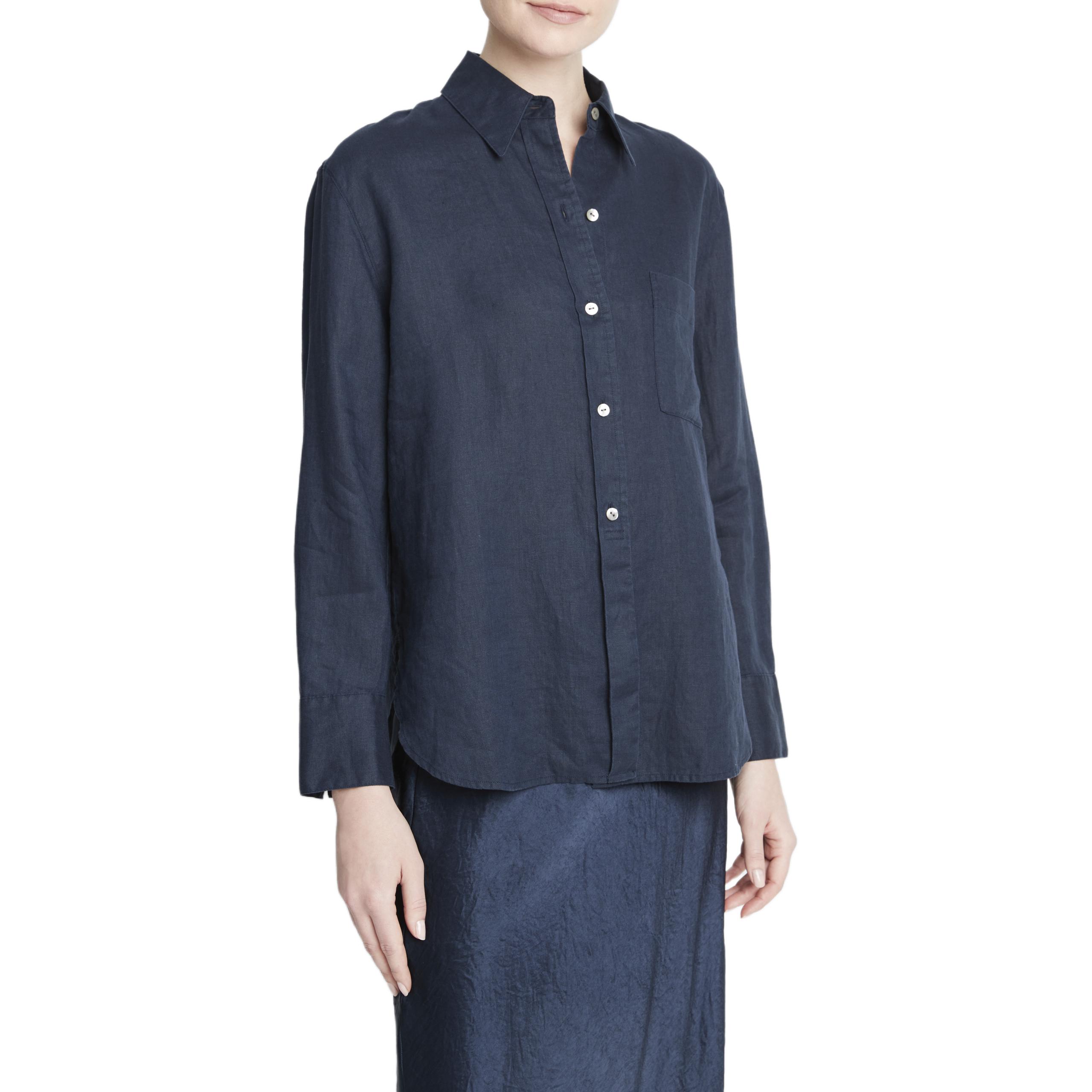 Простая льняная рубашка VINCE, серо-голубой
Простая льняная рубашка VINCE, серо-голубой