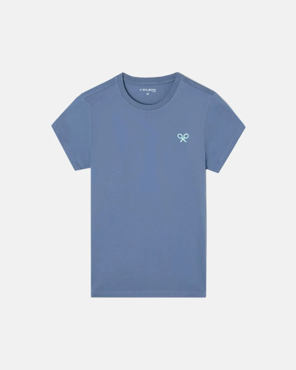 Футболка с этническим логотипом мальчика Silbon, синий 
Футболка с этническим логотипом мальчика Silbon, синий