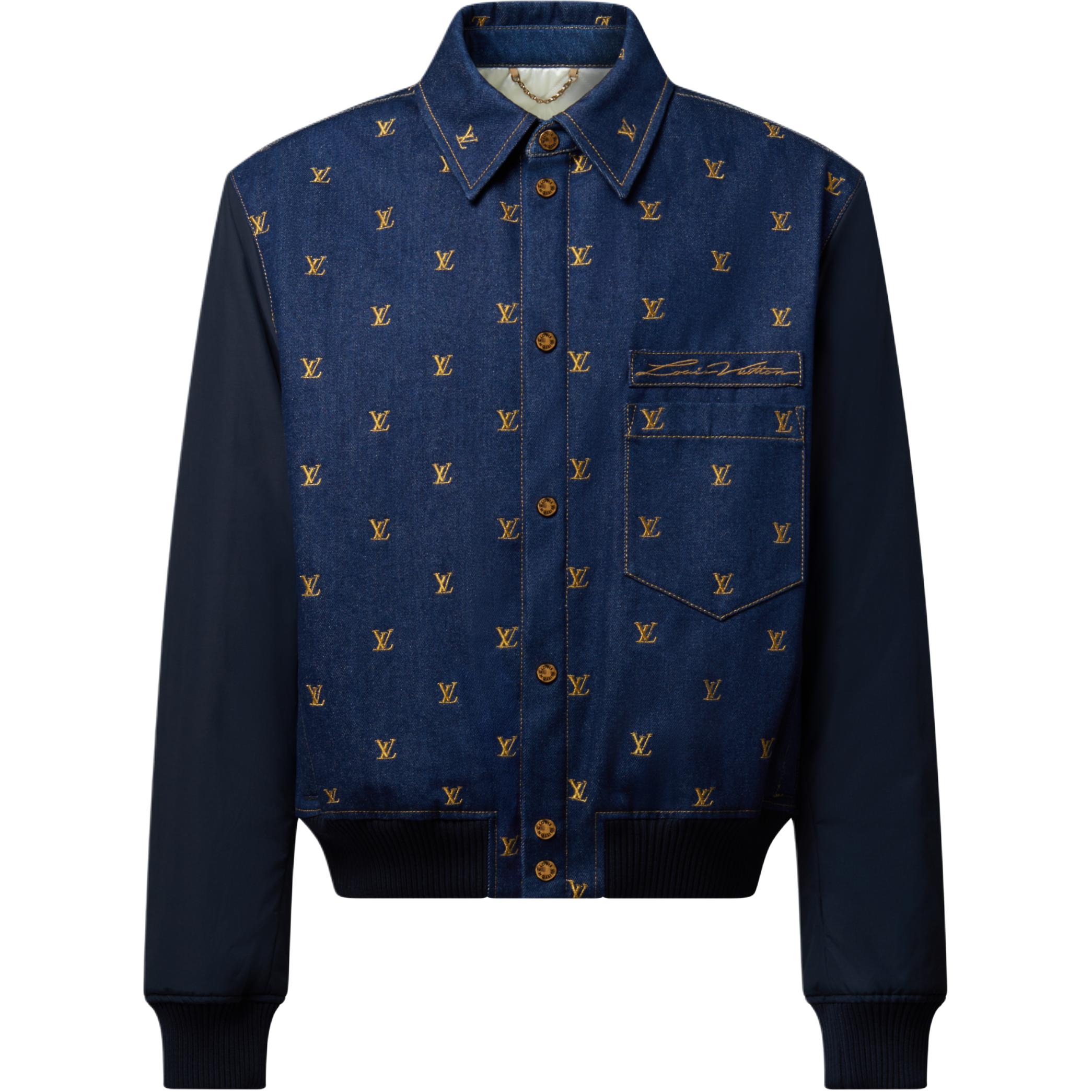 Апсайкл денимовая бейсбольская куртка LOUIS VUITTON, синий
Апсайкл денимовая бейсбольская куртка LOUIS VUITTON, синий