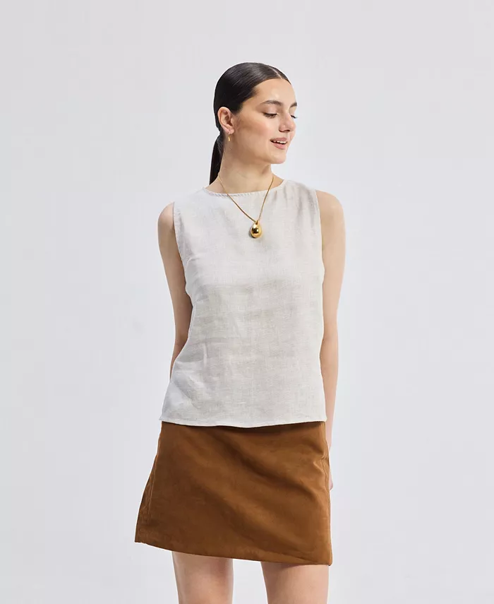 Женский топ с вырезом-лодочкой из клетчатого льна Reistor, коричневый/бежевый
Женский топ с вырезом-лодочкой из клетчатого льна Reistor, коричневый/бежевый