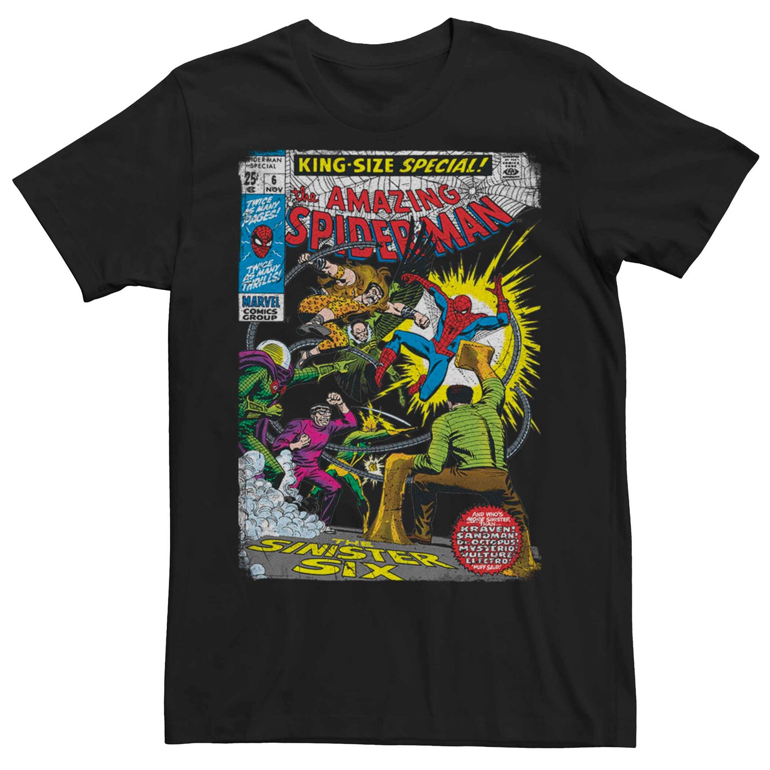 Мужская футболка с обложкой комиксов Marvel's Spider-Man Sinister 6 Licensed Character
Мужская футболка с обложкой комиксов Marvel's Spider-Man Sinister 6 Licensed Character