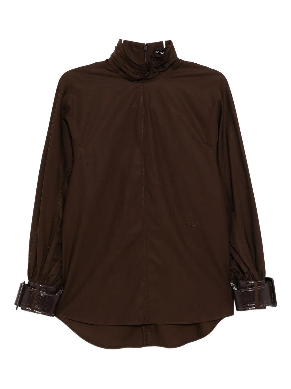 Блузка с манжетами на ремешках Karl Lagerfeld, коричневый
Блузка с манжетами на ремешках Karl Lagerfeld, коричневый