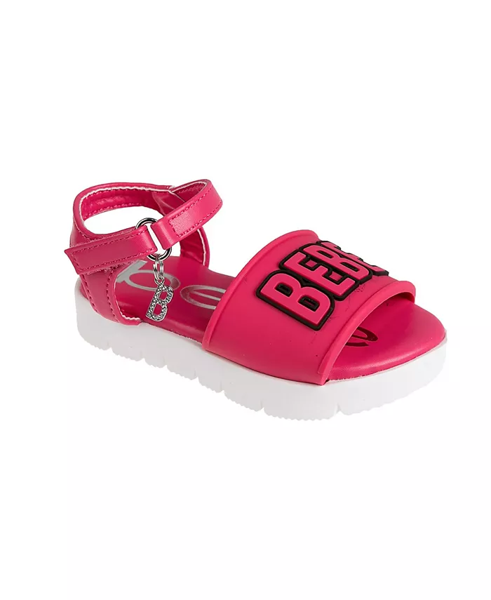 Модные и удобные сандалии для девочек Toddler Girls Bebe, розовый 
Модные и удобные сандалии для девочек Toddler Girls Bebe, розовый