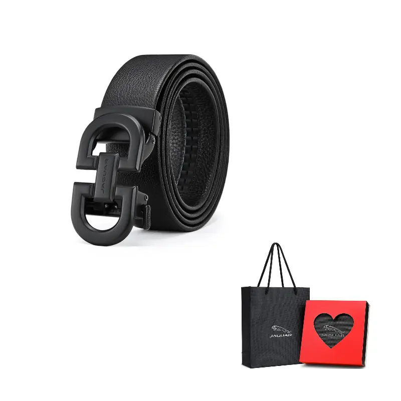 JAGUAR Повседневный мужской кожаный ремень с автоматической пряжкой, Black
JAGUAR Повседневный мужской кожаный ремень с автоматической пряжкой, Black