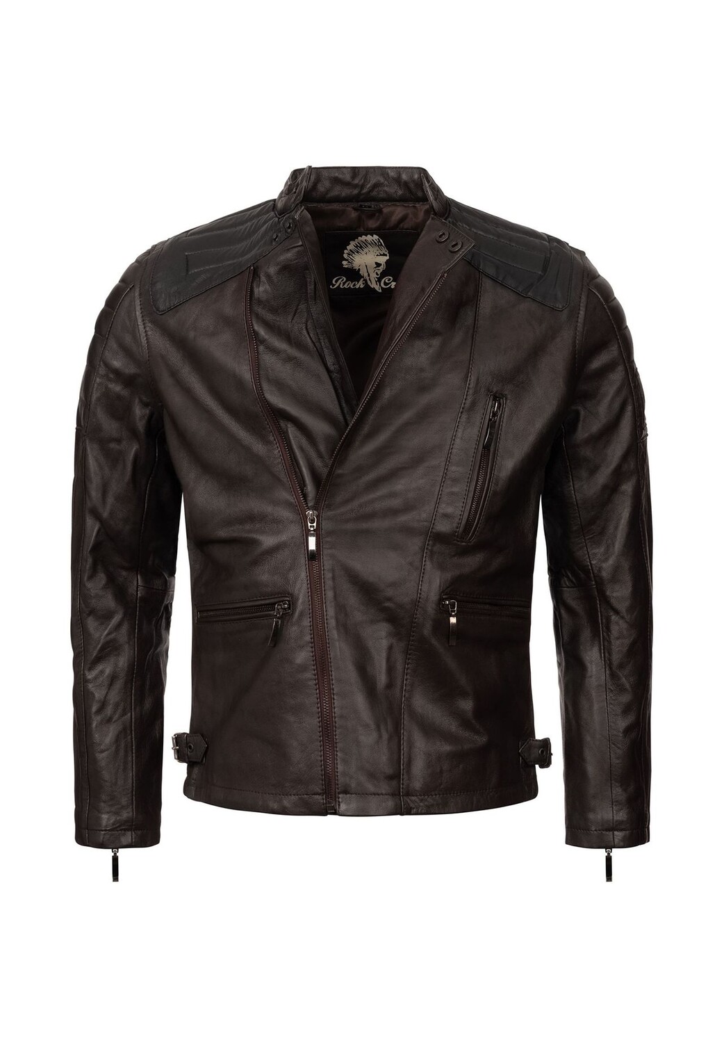 Кожаная куртка в байкерском стиле обычного кроя Rock Creek, темно-коричневый
Кожаная куртка в байкерском стиле обычного кроя Rock Creek, темно-коричневый