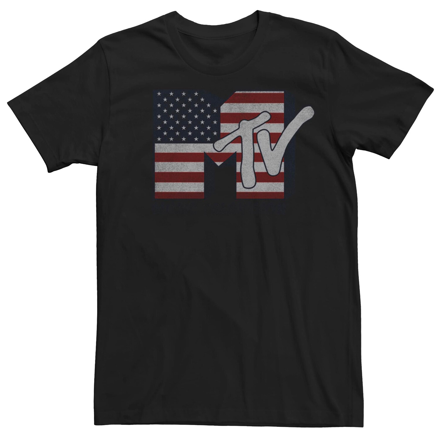 Мужская футболка с логотипом MTV American Flag Licensed Character, черный
Мужская футболка с логотипом MTV American Flag Licensed Character, черный