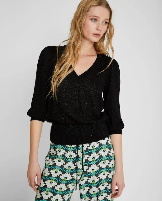 Женский свитер с французскими рукавами-буфами Trucco, черный
Женский свитер с французскими рукавами-буфами Trucco, черный