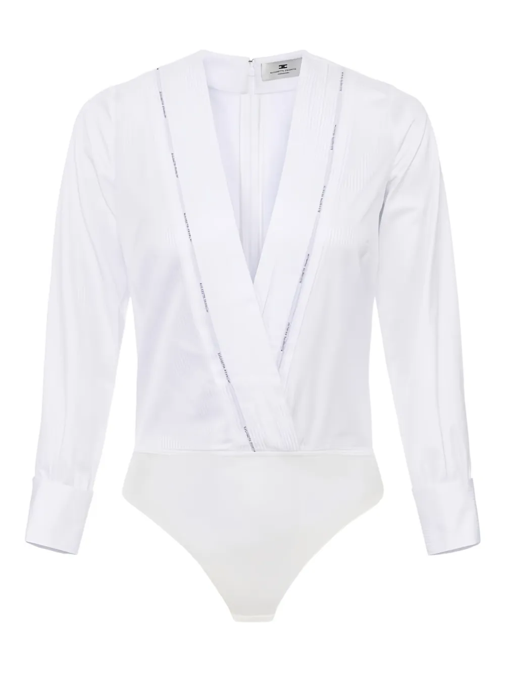 Боди с длинными рукавами и плиссированными деталями Elisabetta Franchi, белый
Боди с длинными рукавами и плиссированными деталями Elisabetta Franchi, белый