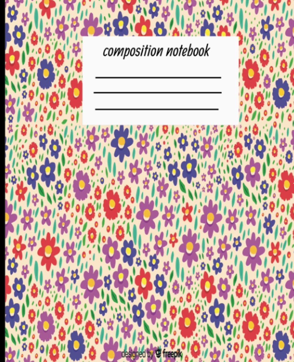 Composition Notebook: flowers Pattern on Black and White Striped Background - 7.5" X 9.25" - Wide Ruled (Spanish Edition) (Independently published)
Composition Notebook: flowers Pattern on Black and White Striped Background - 7.5" X 9.25" - Wide Ruled (Spanish Edition) (Independently published)
