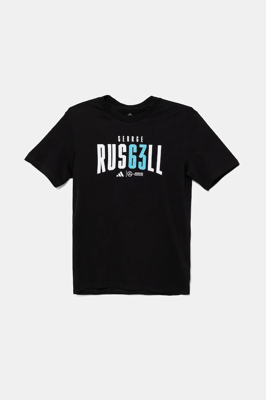 Детская хлопковая футболка MERCEDES Adidas Performance, черный 
Детская хлопковая футболка MERCEDES Adidas Performance, черный