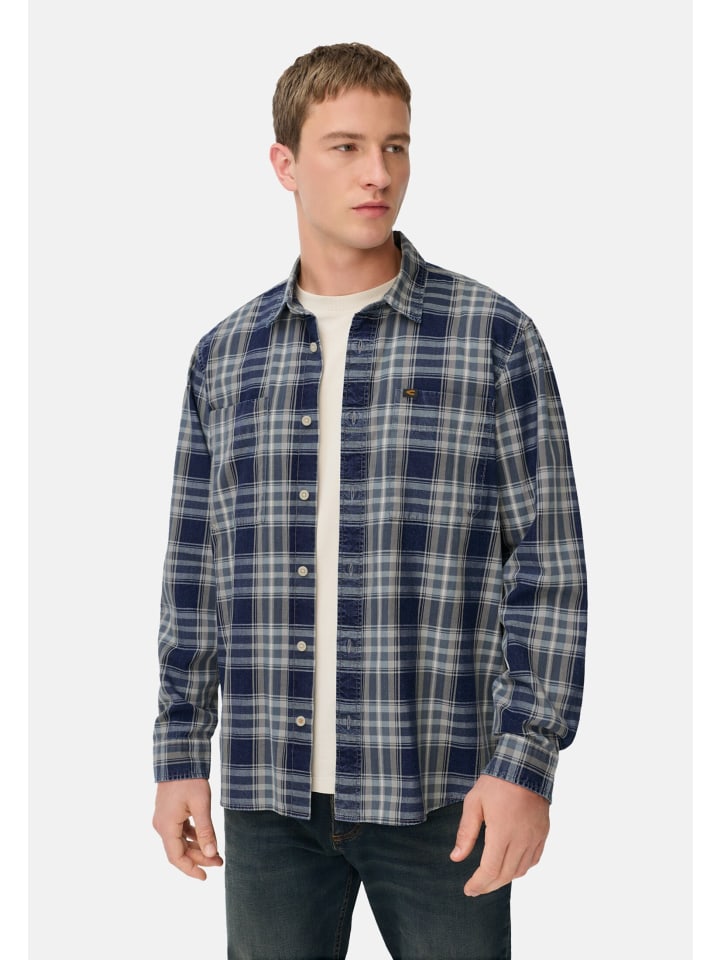 Рубашка с длинными рукавами и нагрудными карманами каменно-синего цвета Camel Active
Рубашка с длинными рукавами и нагрудными карманами каменно-синего цвета Camel Active