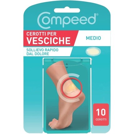 Средние пластыри от волдырей — упаковка из 10 шт., Compeed
Средние пластыри от волдырей — упаковка из 10 шт., Compeed